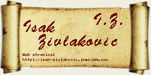 Isak Zivlaković vizit kartica
